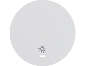 HAG 16212079 Kolébka s průhlednou čočkou a symblem světlo, Berker R.1/R.3, bílá, lesk