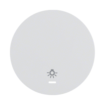 HAG 16212079 Kolébka s průhlednou čočkou a symblem světlo, Berker R.1/R.3, bílá, lesk