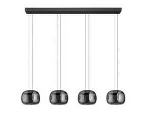 Svítidlo závěsné EGLO LED-HL/4 SCHWARZ/SW-TRANSP.'HORTUNAS'