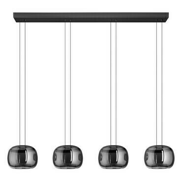 Svítidlo závěsné EGLO LED-HL/4 SCHWARZ/SW-TRANSP.'HORTUNAS'