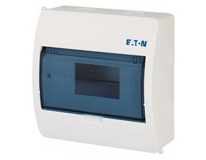 Rozvodnice nástěnná EATON 280346 BC-O-1/8-ECO, průhledné plast. dveře, 1 řada, 8 modulů
