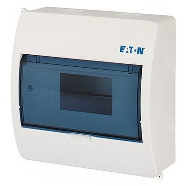 Rozvodnice nástěnná EATON 280346 BC-O-1/8-ECO, průhledné plast. dveře, 1 řada, 8 modulů