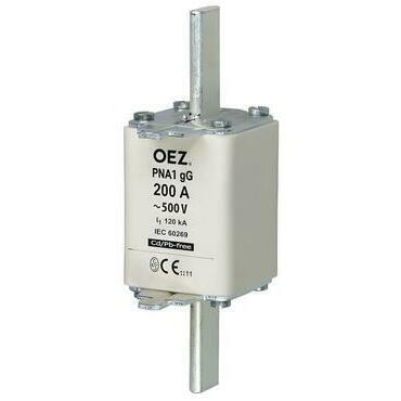Pojistka nožová  OEZ:40431 PNA1 32A gG, Un AC 500 V / DC 440 V, velikost 1, gG - char. pro