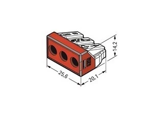 Svorka spojovací WAGO 773-173, 3x2,5-6mm (1ks)