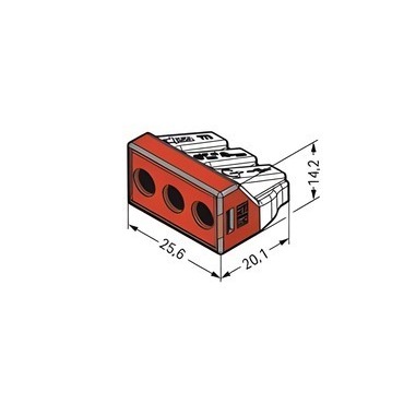 Svorka spojovací WAGO 773-173, 3x2,5-6mm (1ks)