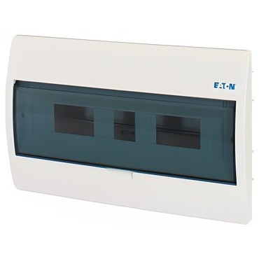 Rozvodnice zápustná EATON 280355 BC-U-1/18-ECO, průhledné plast. dveře, 1 řada, 18 modulů