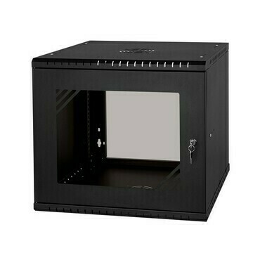 TELEX LX19-9U-450GB LEXI-Net Basic Rozvaděč nástěnný 19" 9U 520x450, dveře sklo, černý