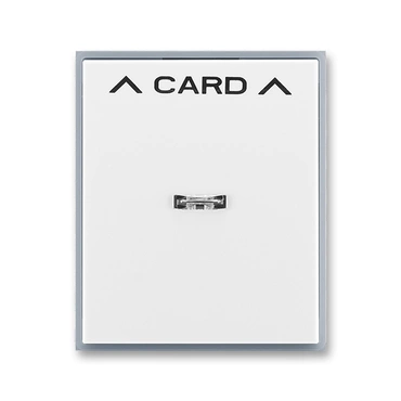 Kryt spínače ABB Element 3559E-A00700 04, bílá/ledová šedákartového, s čirým průzorem