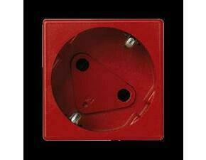 Zásuvka K45 SIMON KS11/6, 1 nás., Schuko DATA se sign., natoč., klíč, 16A, bezšr. sv., červená