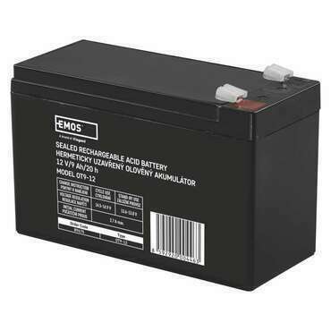 Akumulátor olověný EMOS SLA 12V 9AH FAST.6,3 MM B9675