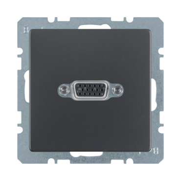 HAG 3315406086 Zásuvka, VGA, Berker Q.x, antracit, sametová