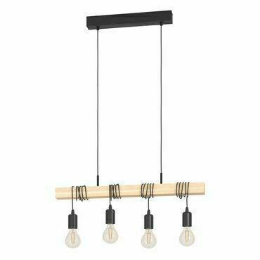 EGLO HL/4 SCHWARZ/HOLZ 'TOWNSHEND'