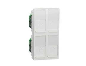 SCHN NU347918 Unica - Zásuvka datová 4xRJ45 Kat. 5e UTP, 4M, Bílá