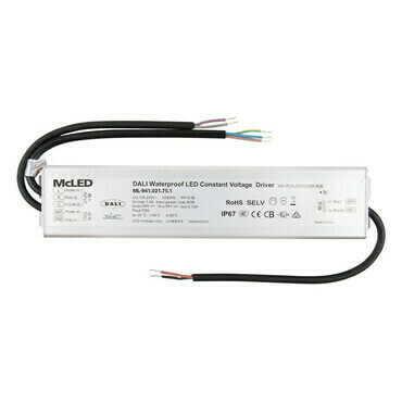 LED driver napěťový MC LED 75W, DC 24V/3,13A, IP67, řízení DALI a tlačítko