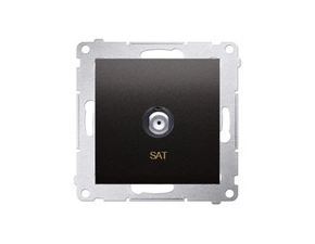 Zásuvka anténní SIMON DASF1.01/48, 1násobná typ „F”, pro jednotlivé instalace, antracitová metalíza