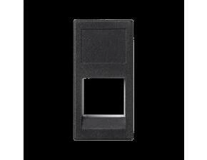 Kryt dat. zás. SIMON KA045/14, K45/2, na 1 zás., plochý, bez cl., 22,5x45mm, šedá grafit