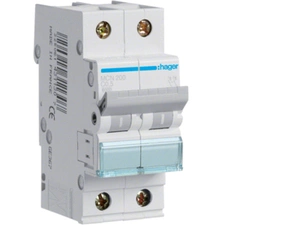 Jistič dvoupolový HAGER MCN200 2 pól. 0,5A,char.C, 6 kA