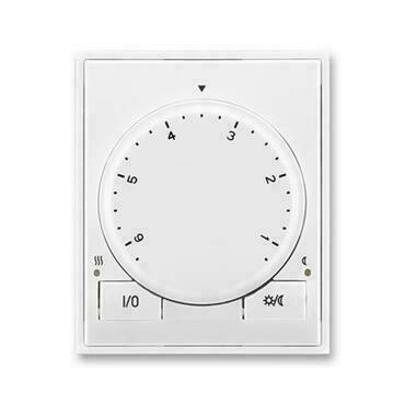 Termostat univerz. ABB Element, Time 3292E-A10101 03, bílá/bílá, s ot. nast. tepl.