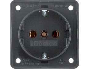 HAG 941852505 Zásuvka, SCHUKO, šroub. svorky, Integro přístroje, antracit, mat
