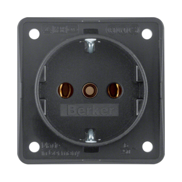 HAG 941852505 Zásuvka, SCHUKO, šroub. svorky, Integro přístroje, antracit, mat