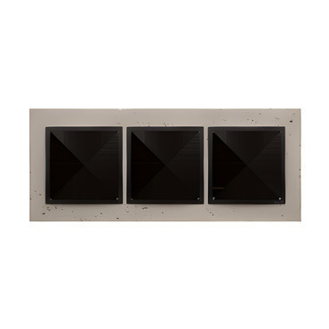 Rámeček SIMON 54 DRN3/93, 3 násobný, betonový, světlý beton/antracitová