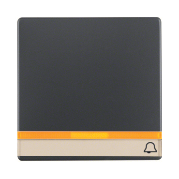 HAG 16286076 Kolébka s 2 výměnnými čočkami a popisovím polem, Berker Q.x, antracit, sametová