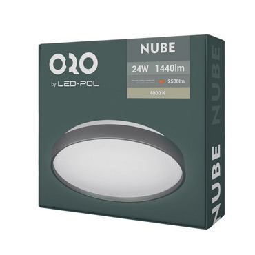 LED svítidlo stropní LED POL ORO-NUBE-BLACK-24W-DW