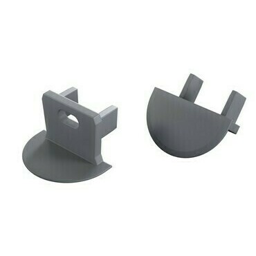 Koncovka profilu GREENLUX EC-PROFIL AXIN GRAY WITH HOLE  (12-1554-00)