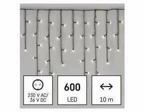 EMOS D4CC03 600 LED XMAS ICICLE MF 10M CW