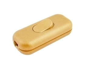 EL 1000509 Vypínač plastový (300/1/V/P) - zlatý, 1pól. (bal.100)
