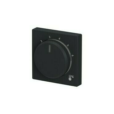 Kryt termostatu ABB Future 2CKA001710A4205, mechová černá, prostorového s otočným ovladačem
