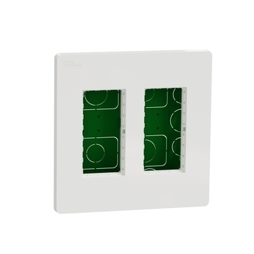 SCHN NU172418 Unica System+ - Centrální jednotka 2x4 modulů zapuštěná, Bílá