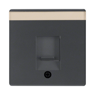 HAG 11706086 Centrální díl s clonkou proti prach a s popisovým polem, Berker Q.x, antracit, sametová