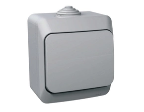 SCHN WDE000640 Cedar Plus IP44 - Zásuvka 230V 16A 2P+PE, šedá