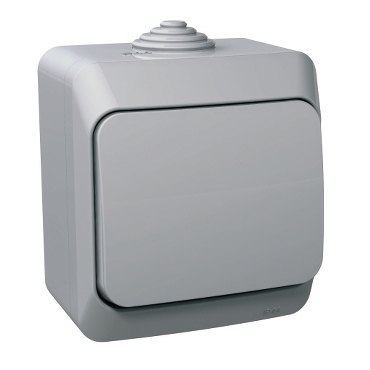 SCHN WDE000640 Cedar Plus IP44 - Zásuvka 230V 16A 2P+PE, šedá