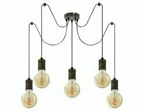 Svítidlo závěsné RABALUX 3218 FIDEL antická zlatá E27 5x MAX 25W