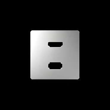 Kryt pro SIMON 82 8201095-093, zásuvku USB+HDMI (v 1.4), hliníková