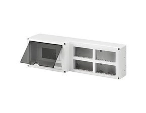 Skříňka GEWISS GW27073 pro komb. instalaci DIN a System, 8 modulů din, 16 modulů system, modul 4x4