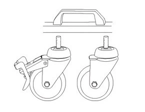 CIMCO 412369 Transportní kolečka k TOOLRACK TRD