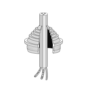 HEN STM 16 Stupňovitá násuvná kabelová vývodka IP 55 pro předlis M16, rozsah utěsnění 3,5-12mm