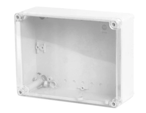 FAM Krabice SolidBOX 68161 IP65, 220x170x86mm, průhledné víko, hladké boky