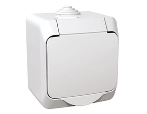 SCHN WDE000541 Cedar Plus IP44 - Zásuvka SCHUKO 230V 16A 2P+SE, bílá