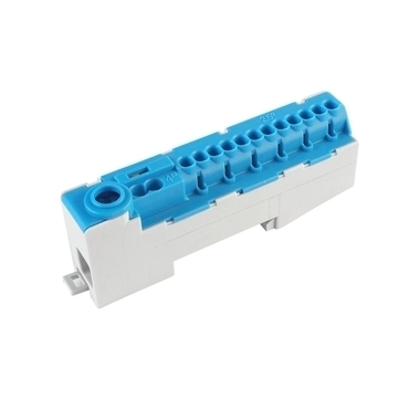 EL 1000223 Můstek N 14-S bezšroubový, krytý IP20, modrý, 80A, na DIN lištu, IP20 / 2020251 (bal.10)