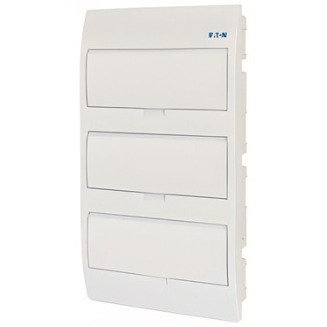 Rozvodnice zápustná EATON 284643 BC-U-3/36-TW-ECO, bílé plast. dveře, 3 řady, 36 modulů