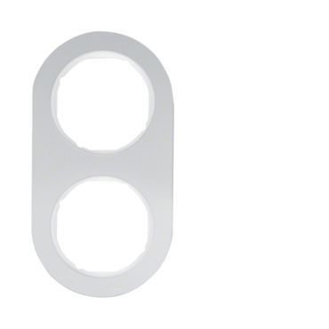 HAG 10122074 Rámeček 2-násobný, Serie R.classic, alu/bílá