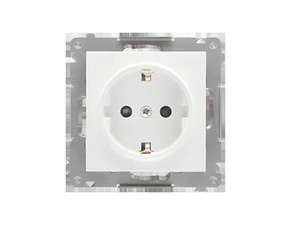Zásuvka Schuko SIMON 55 TGSZ1CZ.01/111, 1násobná, se clonkami, 16A/250V~, bezšroubové svorky, bílá m