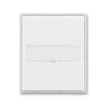 Kryt spínače ABB Element 3558E-A00610 01, bílá/ledová bílá, jednoduchý, s popisovým polem
