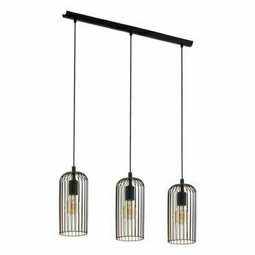 Svítidlo závěsné EGLO HL 3 E27 SCHWARZ KUPFER ROCCAMENA