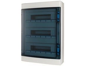Rozvodnice nástěnná EATON 174195 IKA-3/54-ST-UV, IP65 pro venkovní použití, průhledné dveře, 3 řady