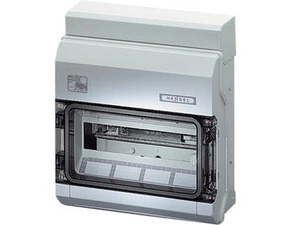 HEN KV PC 9112 Jističová skříň 1x 12 modulů pro nechráněnou venkovní instalaci, se svorkovnicí PE/N,